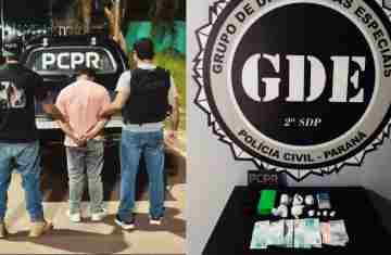 Laranjeiras - PCPR apreende drogas e prende suspeito de tráfico na Vila Palmeiras